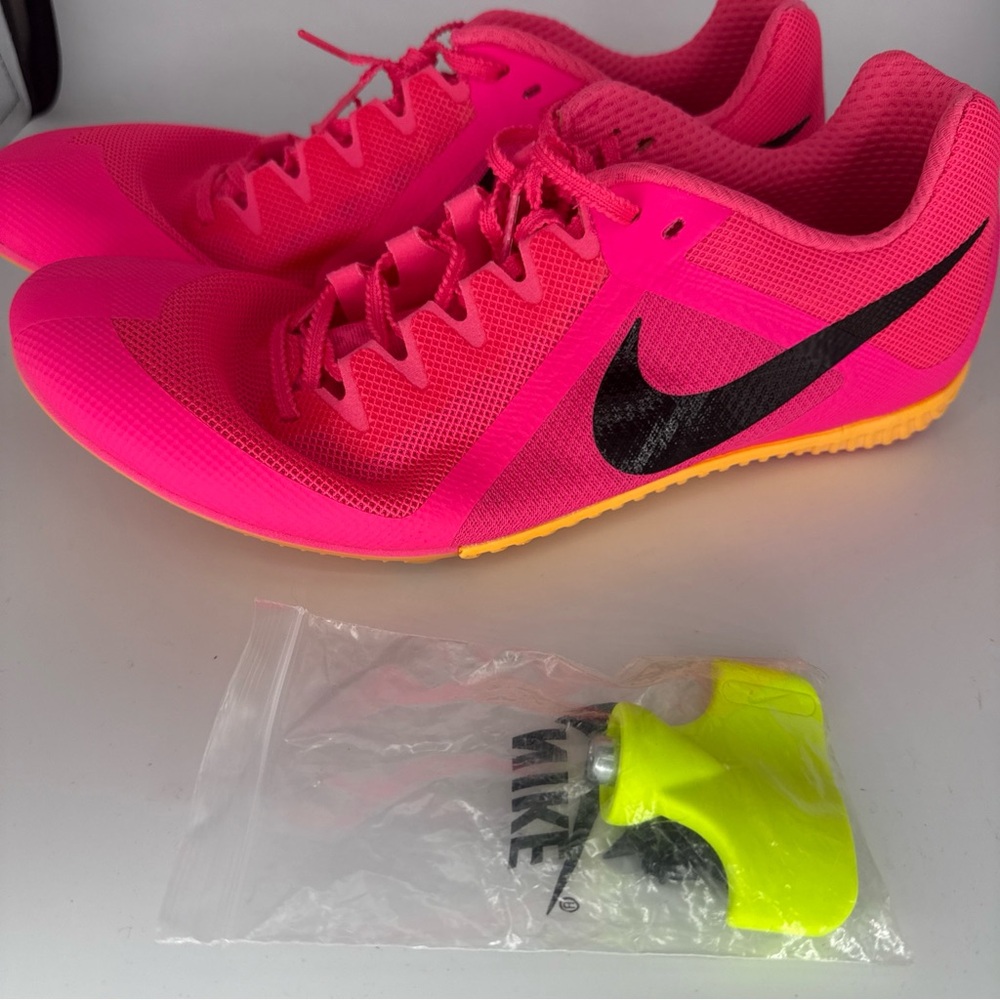 New Nike Zoom Rival 'Hyper Pink Orange' DC8749-600 Men's Track Spike Shoes Sz 11 - Picture 2 of 6